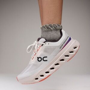 On cloud surfer next Running Women's White and Purple Athletic Shoes
